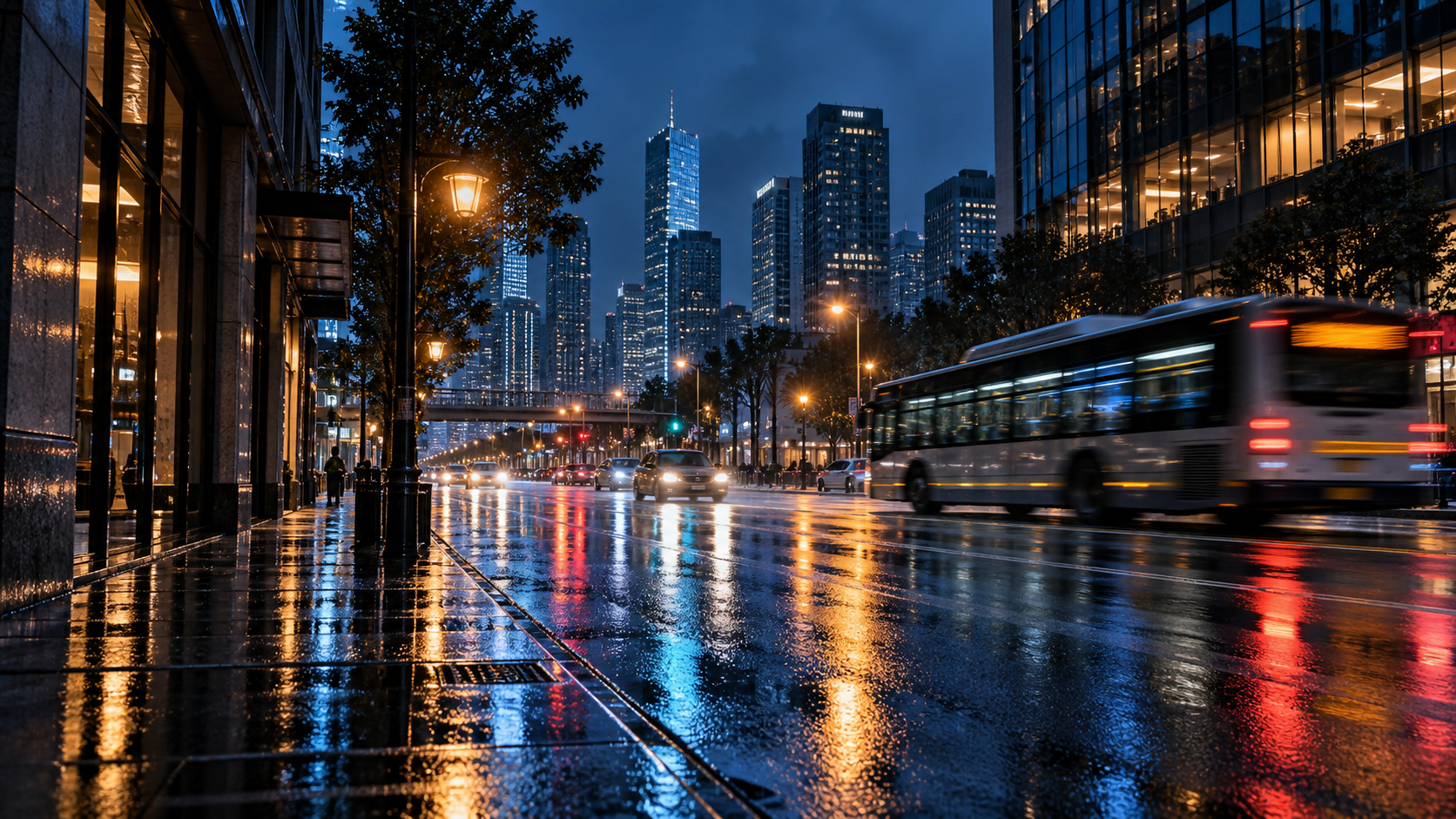 城市蓝调：雨夜街景拍摄精品无码视频封面